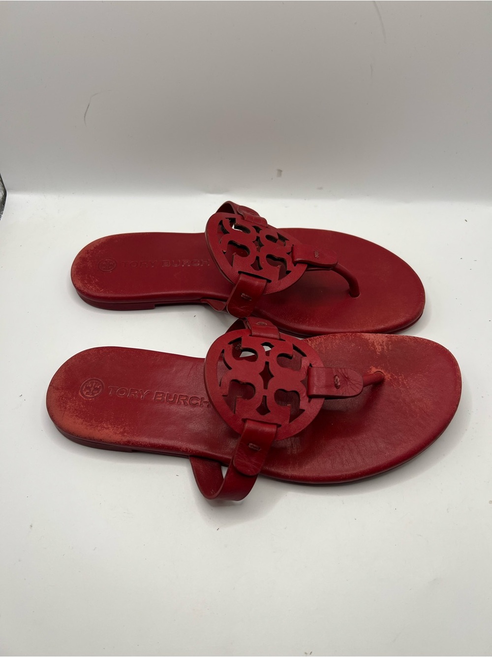 Tory Burch miller Red Logo Thong Sandals - Picture 8 of 12